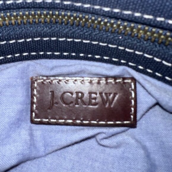 JCrew canvas and cotton tote with matching bag - Picture 3 of 7